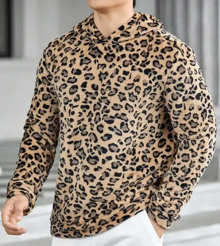 What is Leopard print hoodie