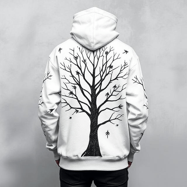 Off white arrow tree print hoodie​