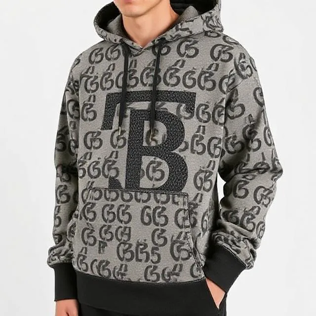 the Burberry London TB Monogram Graphic Print Hoodie