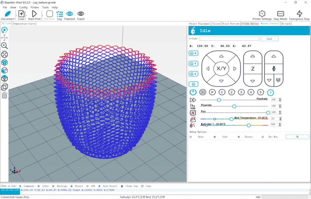 Repetier interface