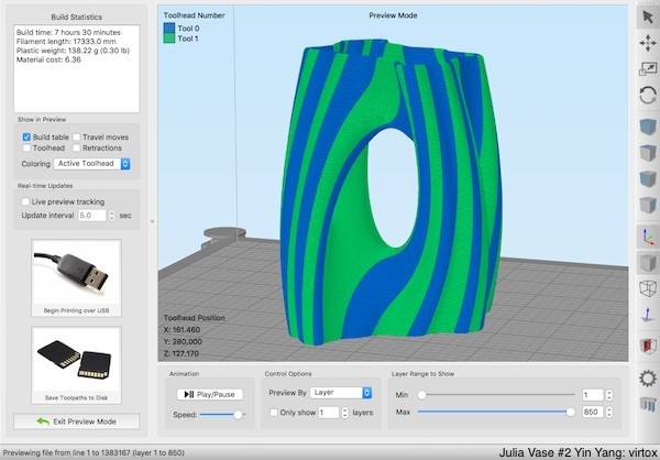 Simplify3D interface