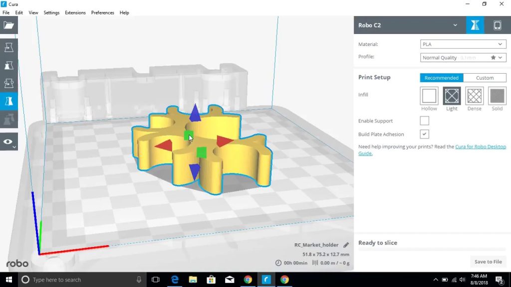 Ultimaker Cura interface